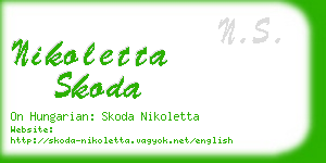 nikoletta skoda business card